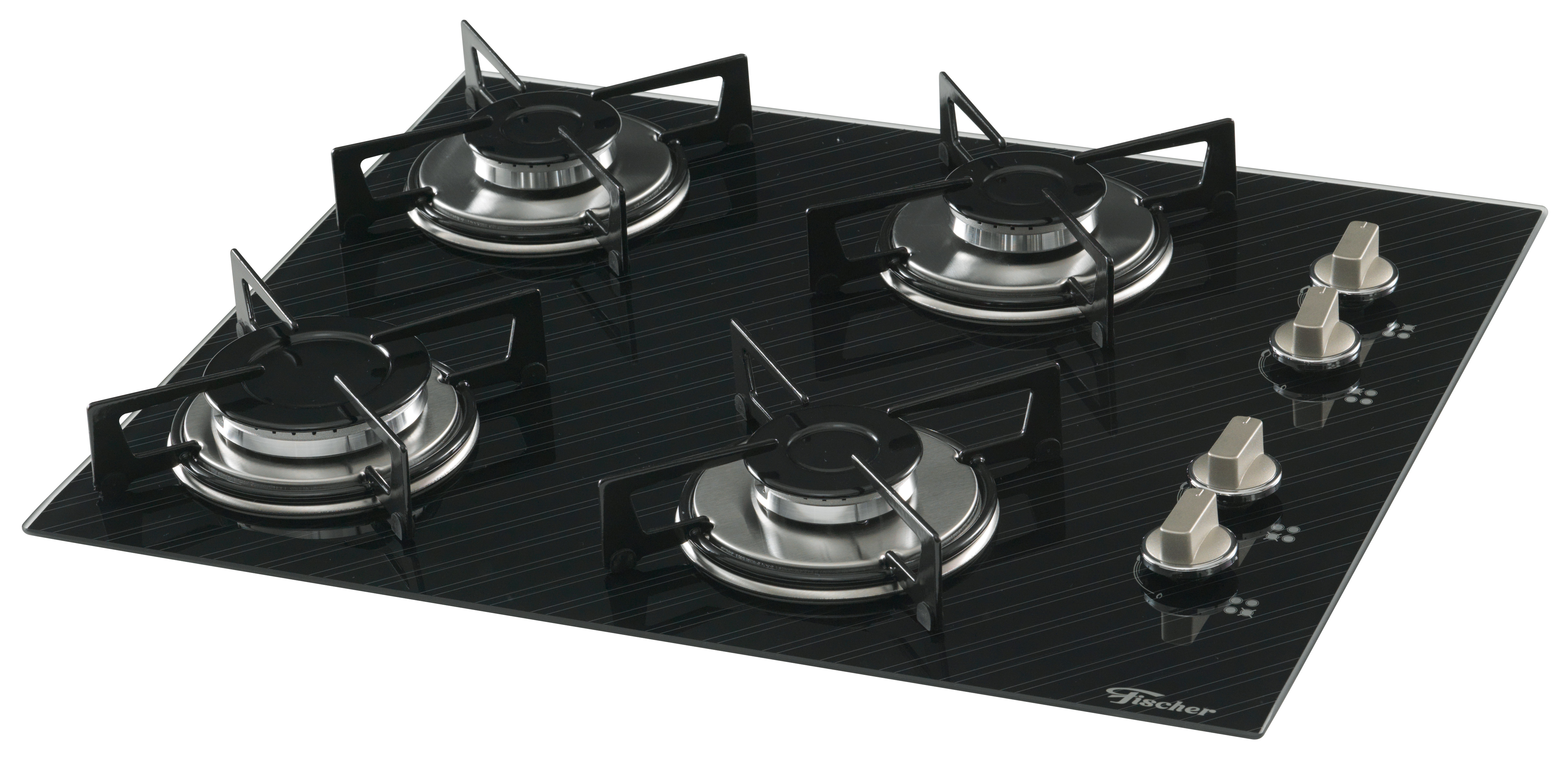 Cooktop 4 Bocas Fischer Decor Slim Vidro Bivolt 1519 Preto